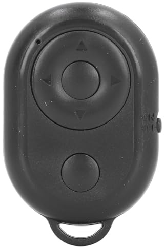 Remote Control for Phone, Wireless Selfie Clicker, Page Turner for TikTok, Camera Shutter, Video Recording, Page Turning, Like Function (Black)