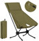 WOLTU Campingstuhl faltbar, Klappstuhl Angelstuhl Camping Stuhl, Ultraleicht klappbar, mit Rückenlehne Tragtasche Seitentaschen, 150 kg belastbar, Oxford-Gewebe Aluminium, Grün, CPS8157gn