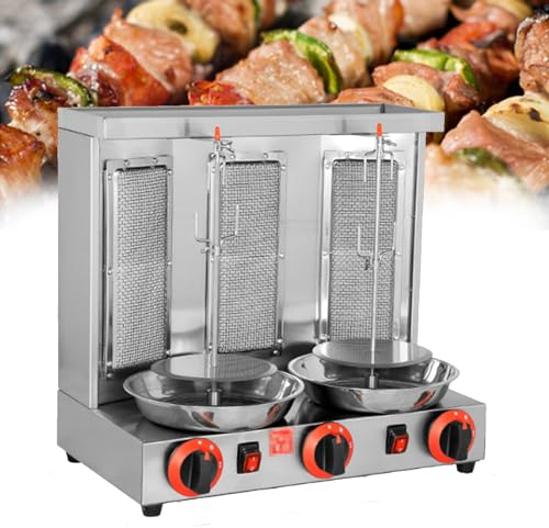 YSFHYAN Parrilla De Horno Asador Vertical, Máquina para Hornear Asador Giratorio De Encimera, Horno Asador Giratorio De 360 °, Adecuado para Todo Tipo De Barbacoas, Otisserie, Filete, Pollo
