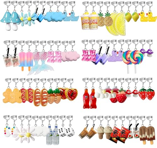 GIFIKOI 30-40 Pairs Clip On Earrings Cute Weird Funny Earring for Women Kawaii Aesthetic Non Pierced Fun Dangle Drop Earring Set…