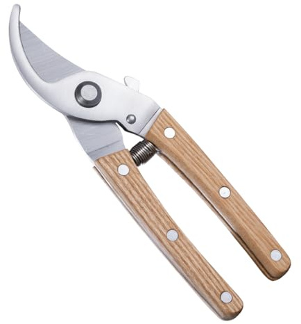 MiKoyi Premium Gartenschere Professionelle Gartenschere mit 3Cr13-Edelstahlklingen Anti-Rost, Langanhaltende Schärfe，Schere zum Pfropfen, Beschneiden von Zweigen, Pflanzen und Blumen, Groß