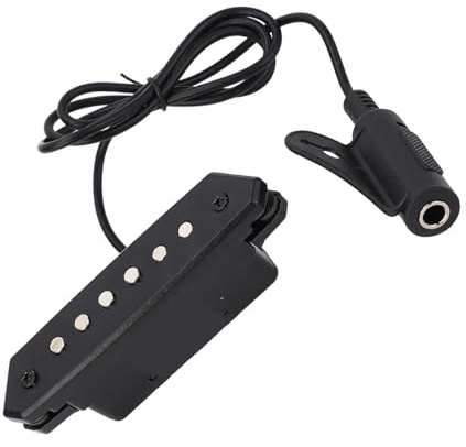 SPYMINNPOO Micro de Guitare Acoustique Humbucker, Micro de Rosace de Guitare Acoustique de Rosace Passif pour Guitares de 39 à 42 Pouces