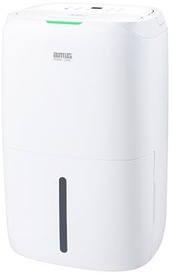 Amig - Deshumidificador MIST - Capacidad 20L/día - Depósito extraíble 6,5L - Control de Humedad y Temporizador - 36 x 28 x 56 cm - 260W - Cobertura 165m3/h - Silencioso 45 dB - Secado de Ropa