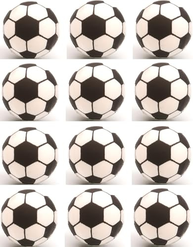 Edible Chocolate FOOTBALLS Cake Decorations x12