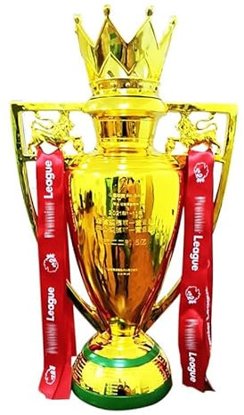 Housunzi Premier Champions Trophy Replica Football Barclays Cup Trophies Soccer League Souvenir Collections Display Ornaments Best Gifts for Fans Gold,77cm