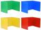 Bunte Schreibtisch-Trennwände für Schülerprüfungen und einfachen Schutz der Privatsphäre, Klassenzimmer, Schule, Kunststoff, Studium, Carrel Trennwand (4 Farben), 4 Stück