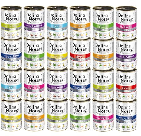 Dolina Noteci Premium Adult Wet Dog Food Mixed Variety Pack, Complete Dog Food, Gluten-Free (24x400g)