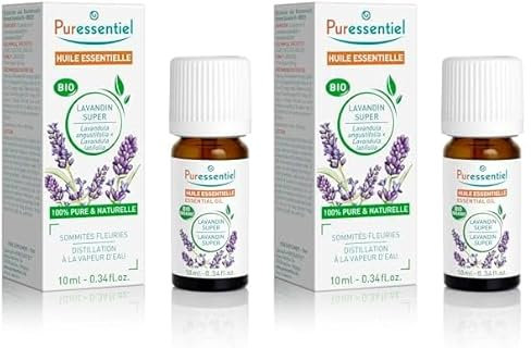 Puressentiel - Huile Essentielle Lavandin Super - Bio - 100% pure et naturelle - HEBBD - 10 ml (Lot de 2)