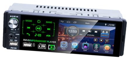 PartyKindom Lettore Da 4 1 Pollici Con Termometro Doppio Sintonizzatore Per Impianto Stereo Per Auto