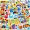 100 Pcs No Duplication Mythical Creature Stickers, Waterproof Vinyl Stickers for DIY Monster Theme Decoration, Graffiti Style Decals for Laptop Bike Skateboard Snowboard Luggage