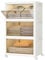 HOMIDEC Storage Boxes with Lids,22Litre 3 Pack Stackable Boxes with Wheels,Foldable Storage Drawers,Plastic Unit for Toys/Office Supplies/Snacks/Books/Clothes,White