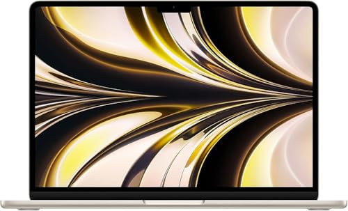 2022 Apple MacBook Air con Apple M2 Chip (13-pulgadas, 16GB RAM, 512GB SSD) (QWERTY English) Blanco estrella (Reacondicionado)