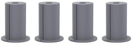 Ethernet Cable Grommet, 4PCS Rubber Cable Routing Kit for Home Use White (Gray)