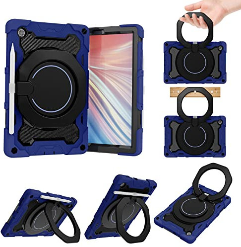 Fundas para tabletas Kids Case Compatible with Lenovo Tab M10 HD ( 2nd Gen)10.1inch 2020 TB-306X(F) ,360° Rotatable Handle Stand Case Three-in-one Shatter-Resistant Shell, Drop-Proof,Shoulder Strap Fu