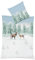 JACK by Fleuresse Mako Satin Wende Bettwäsche 2tlg. 135x200cm Hirsch Wald Winterlandschaft Weiß Blau Grün