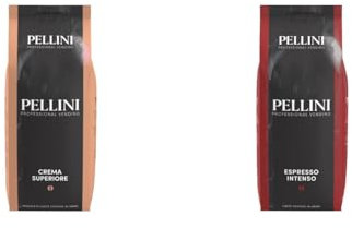 2 kg caffè in grani pellini di cui 1kg pellini crema superiore + 1 kg pellini espresso intenso - kit degustazione