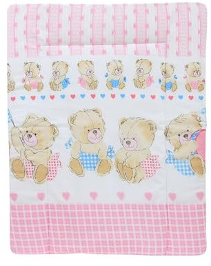 Baby Delux Wickelauflage Wickelunterlage 60x75 cm 75x70 cm weiche Wickeltischauflage Baumwolle wasserdicht waschbar (Babyland rosa, 75x70)