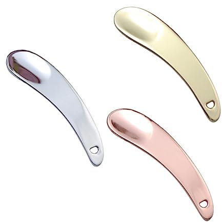 HAKIDZEL 3pièces Lot De Cuillères Beauté Alliage Zinc Réutilisables Spatules Cosmétiques Pour Crème Visage Et Soins Yeux Durables Et Faciles à Nettoyer Format Compact Pratique