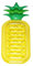 Matelas gonflable gonflable pliable et flottant en forme d'ananas pour piscine (C)