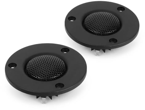 Altavoces Tweeter para Coche, Sonido Alta Fidelidad, 25mm Domo Seda, 2 PCS 60W Radiadores 4 Ohms para Audio Automático, para Motocicleta, para Hogar, para Vehículos de Dos Ruedas