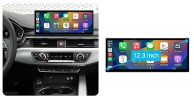 Design Wireless CarPlay Auto Multimedia Kompatibel für A4 A5 2016-2019 Unterstützung Airplay Kamera Radio GPS Auto Player Bildschirm(12.3 LHD MIB2)