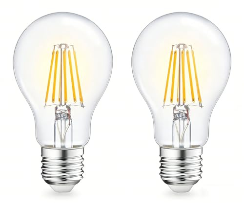 KOOYWAN 6W A60 E27 LED Lampe 12V-24V Niederspannung 2700K 2 Stück | 600lm Helligkeit. Sicheres Niederspannungsdesign. Schafft eine warme Atmosphäre für Wohnmobil, Boot und Garten.