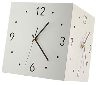 OOLA.DETAL Doppelseitige Eck-Wanduhr, moderne dekorative Kunst-Sensoren, Licht für Wohnzimmer, Heimdekoration, stille Wand
