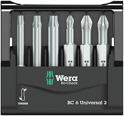 Wera Bit-Sortiment, Bit-Check 6 Universal 2 SB, 6-teilig, Wera 05073638001