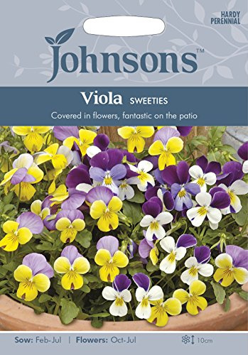 Johnsons 10318 Flower Seeds, Viola Sweeties Mixed