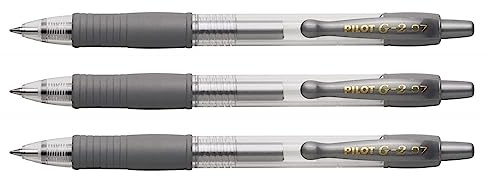 Pilot G2 07 Metallic Gel Ink Ballpoint Pens Pack of 3 Silveraa