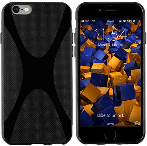 mumbi Hülle kompatibel mit iPhone 6 / 6S Handy Case Handyhülle, schwarz