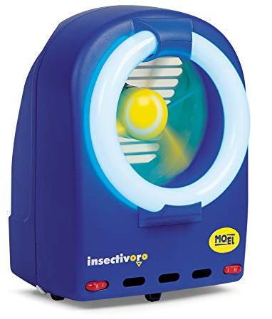 Moel Italia Blu 361B - Trappola per Insetti, 1 x 32 W, 50 Hz, Argento, 25 x 25 x 29 cm