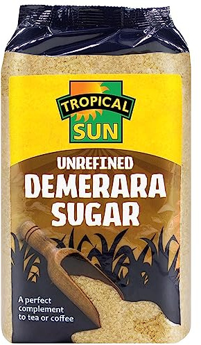 Tropical Sun Demerara Sugar Mauritian 3kg, Unrefined Golden Brown Crystal Sugar, Caramel Flavour, Ideal for Baking, Cooking and Hot & Cold Drinks, (Pack of 1)