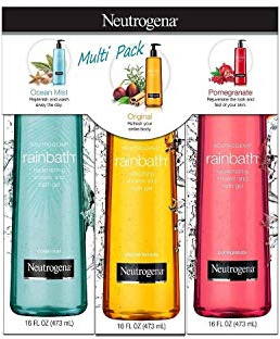 Neutrogena Rainbath Multi-Pack of 3, 1 Original Formula, 1 Pomegranate and 1 Ocean Mist, 473 mL Bottles