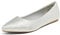 DREAM PAIRS Women's Casual Pointed Toe Ballet Pumps Slip On Ballerina Flats Shoes,Size 6,Silver/Glitter,Sole-Classic