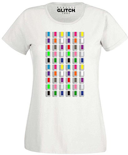 Bullshirt T-shirt pour femme coloré Cartouches T-shirt, blanc, Taille L