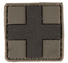 Mil-Tec Patch 3D First Aid PVC m. Klett small Oliv