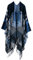 YianBestja Damen Herbst/Winter Poncho mit Quaste, 130 * 150CM Poncho-Schal Überwurf Cape Umhang Wendeponcho für Frau (36-4)
