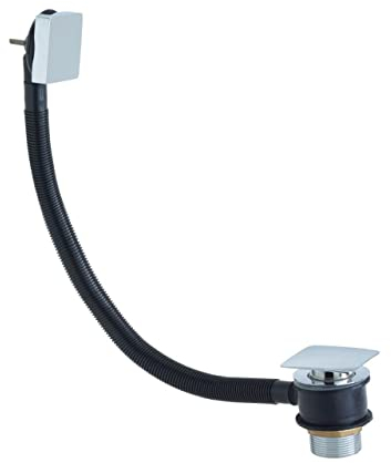 Bristan W BATH04 C Bonde de Baignoire carrée trop-Plein C, Chrome, Square Clicker