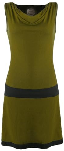 Vishes - Alternative Bekleidung - Ärmellose Tunika aus Biobaumwolle mit Wasserfallkragen