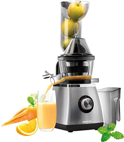 SENCOR SSJ 4070SL Extractor de Jugo Lento, 400 W, Plata
