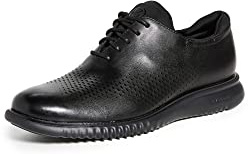 Cole Haan Men's 2.Zerogrand Laser Wing Oxford, Black Leather/Black, 16