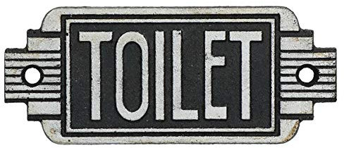 Wc Art Deco sign signo de hierro fundido la placa de pared Puerta Cafetería Bar