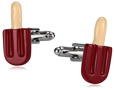 Beydodo Hemd Manschetten KnöpfeRot Popsikelform Herren Hochzeit Manschettenknöpfe (Cufflinks) Edelstahl