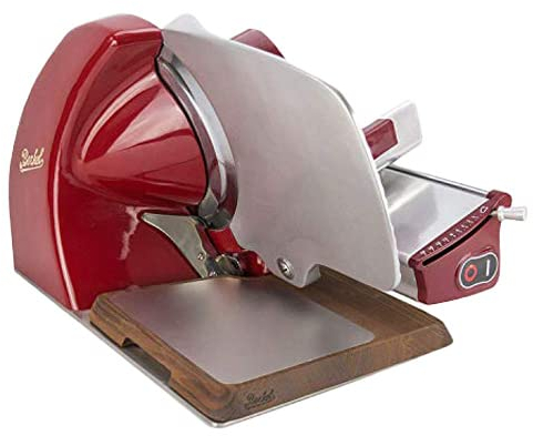 Rebanadora Berkel Home Line 250 en rojo, cortadora de alimentos + tablero de aluminio Berkel modelo: 2022