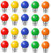 Huamu Lot de 20 ampoules led couleur b22 ampoules baïonnette 2w Rouge, Jaune, Orange, Vert, Bleu,Incassable (équivalence 20W)