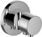 Keuco IXMO Armatur 59556, 2-Wege Umstellventil mit Schlauchanschluss und Brausehalter Unterputz, Griff Comfort, Farbe: Aluminium-Finish - 59556171201