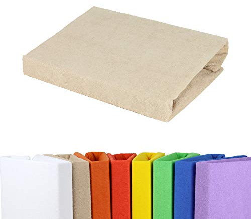 Gerald Wittmann Spannbettlaken 90x200-100x200 cm, Frottee, Hell-braun