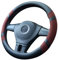 Lifetooler Auto Lenkradbezug Leder Ice Silk Universal 38cm(15) Lenkradhülle Atmungsaktiver Anti Rutsch Steering Wheel Cover für Auto Van Truck SUV (weinrot)