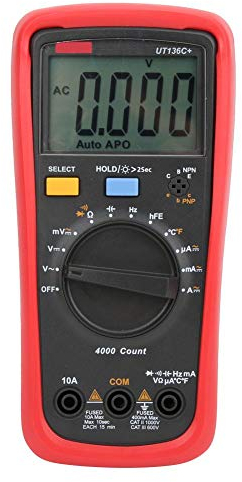 UNI-T UT136C + Digitalmultimeter mit Automatischer Reichweite, Werkzeuge zur Prüfung der Spannungsstromtemperatur